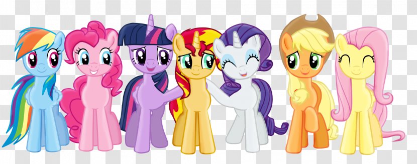 Sunset Shimmer Rainbow Dash Rarity Twilight Sparkle Pony - Silhouette - My Little Transparent PNG