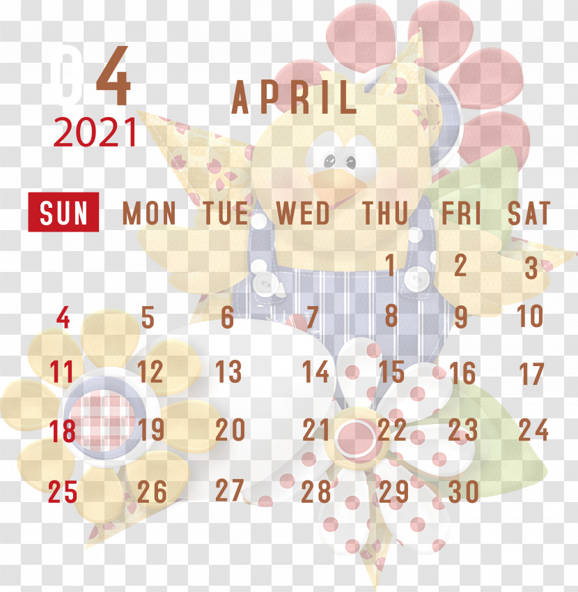 April 2021 Printable Calendar April 2021 Calendar 2021 Calendar Transparent PNG