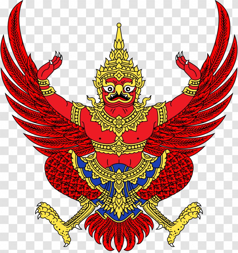 Emblem Of Thailand Garuda National Symbol - Thai - Usa Gerb Transparent PNG