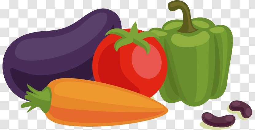 Vegetarian Cuisine Organic Food Cafe Menu - Bell Peppers And Chili - Vector Cartoon Vegetables Transparent PNG