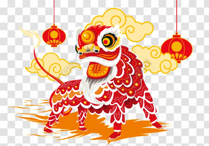 Lion Dance Dragon Chinese New Year - Browse Cartoon Transparent PNG