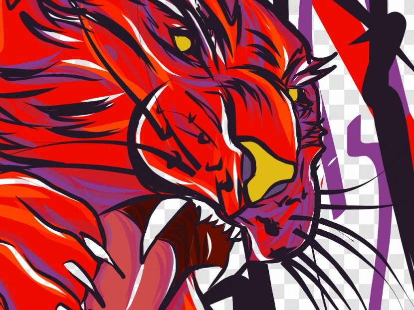 Tiger Visual Arts Download - Red Transparent PNG