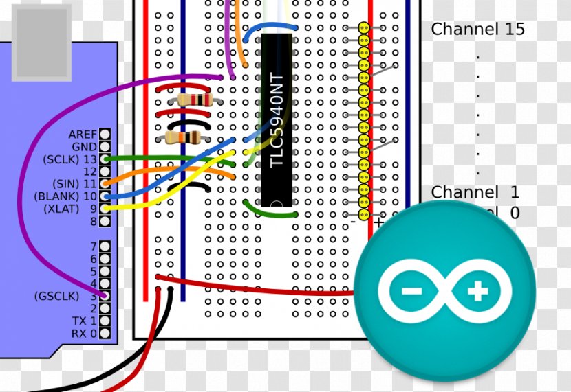 Arduino Pulse-width Modulation Integrated Circuits & Chips Light-emitting Diode Electronics - Multiplexer - Logo Transparent PNG