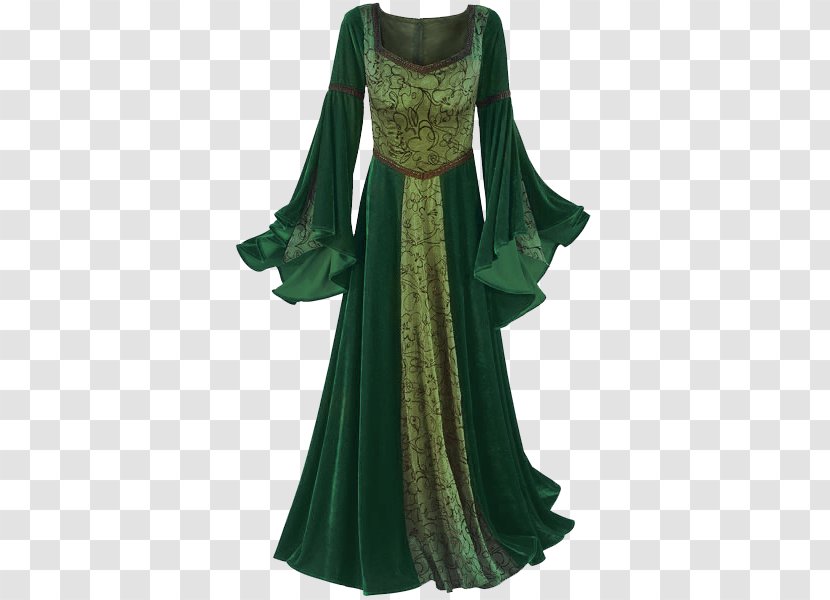 Dress Evening Gown English Medieval Clothing - Costume - Long Transparent PNG