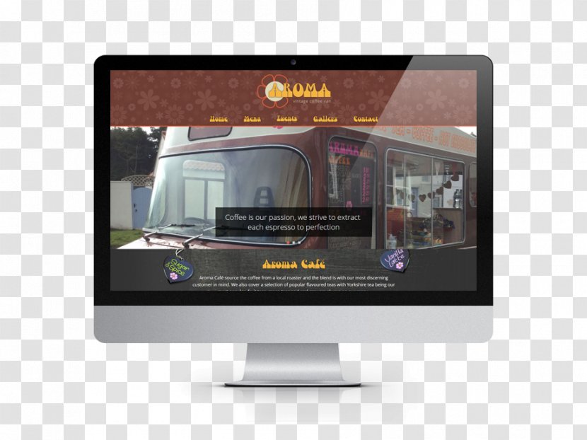 Multimedia Display Advertising Computer Monitors - Coffee Aroma Transparent PNG