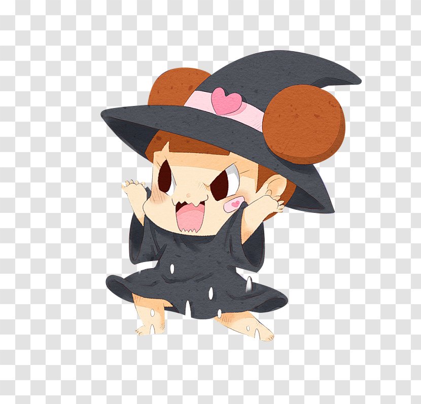 Cartoon Witchcraft - Halloween - Cute Little Witch Transparent PNG