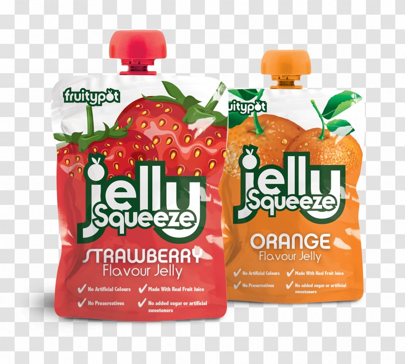 Juice JellySqueeze Strawberry 95g (Pack Of 16) Vimto Jam Fruitypot Jelly Squeeze Transparent PNG