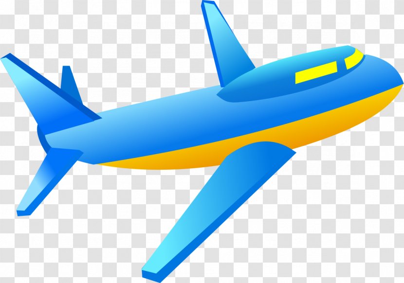 Airplane Aircraft Blue Sky - Wing - Cartoon Transparent PNG