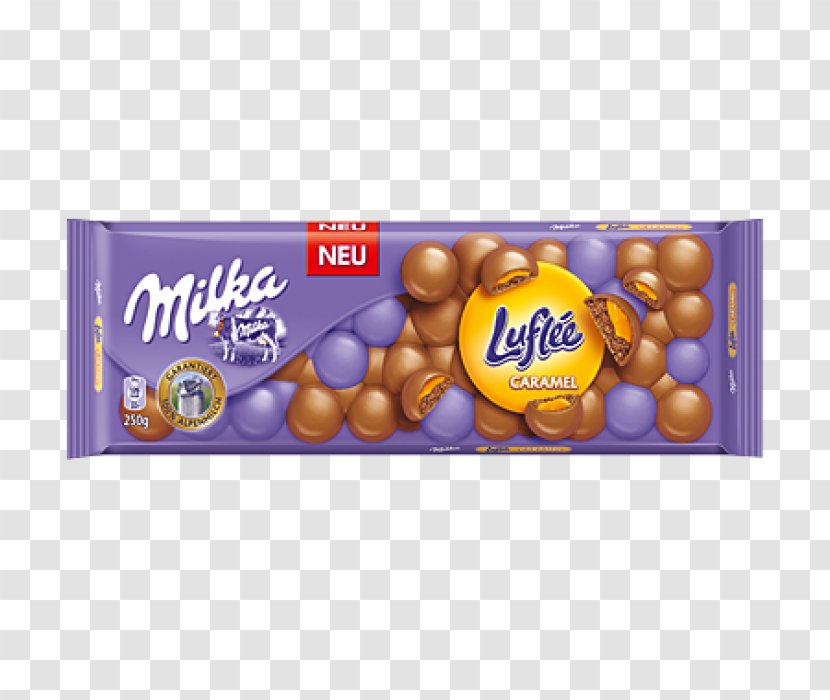 Chocolate Bar Milka Caramel - Condensed Milk Transparent PNG