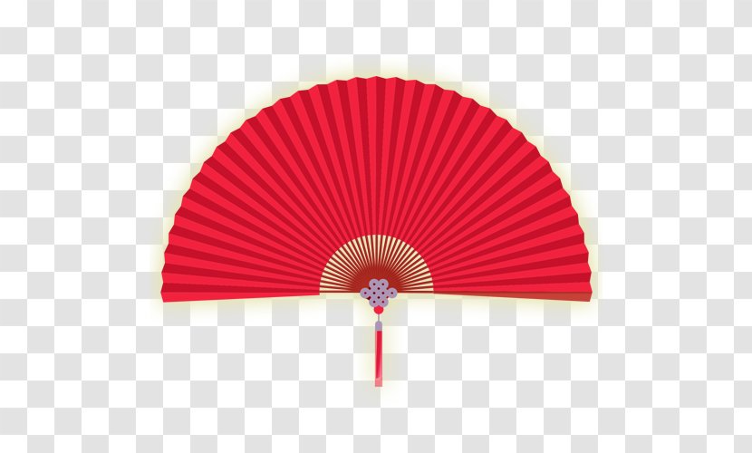 Paper Red Hand Fan - Software - Folding Transparent PNG