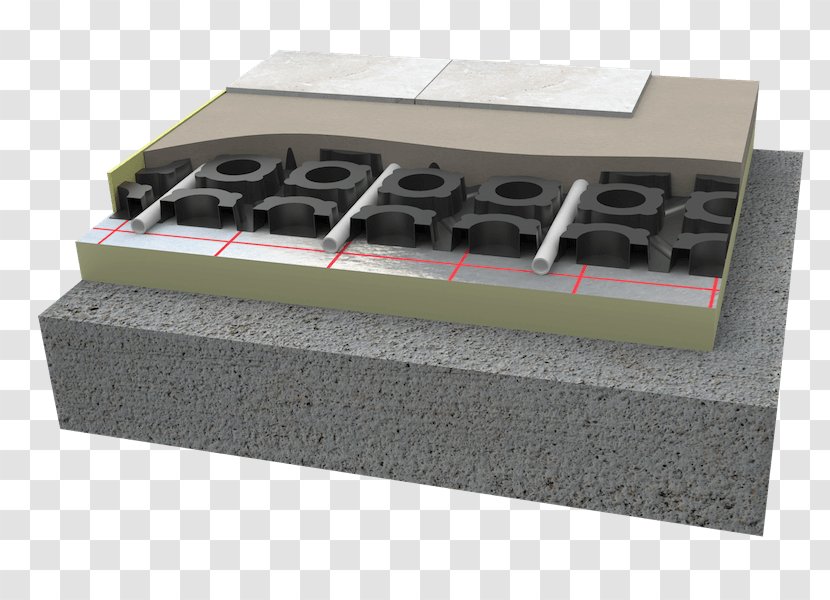 Screed Underfloor Heating Concrete Slab Building - Diffuser Transparent PNG