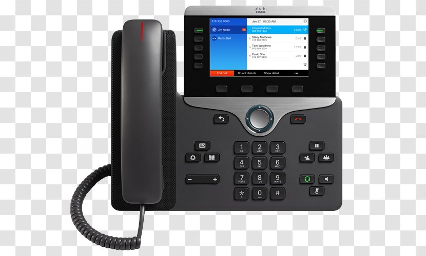 VoIP Phone Telephone Cisco 8841 Voice Over IP Mobile Phones - Hardware - Wholesale Voip Transparent PNG