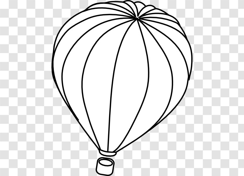 Hot Air Balloon White Clip Art - Monochrome Photography - Outline Transparent PNG