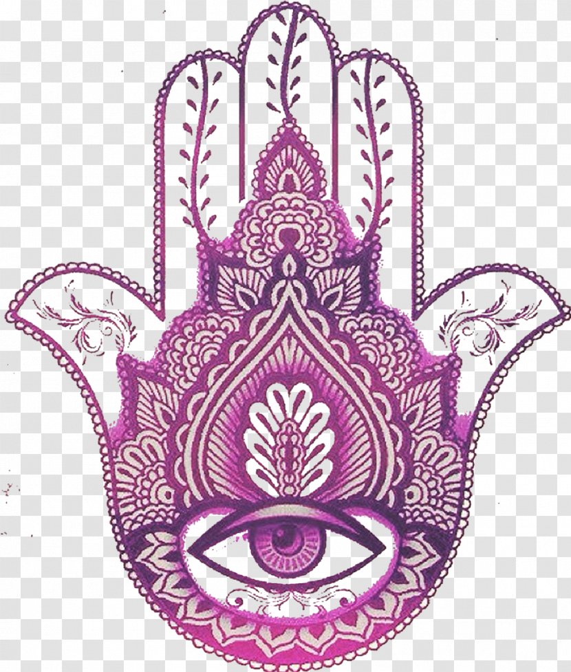 Chamsa Tattoo Hand Evil Eye - Middle East Clip Art Hamsa Transparent PNG
