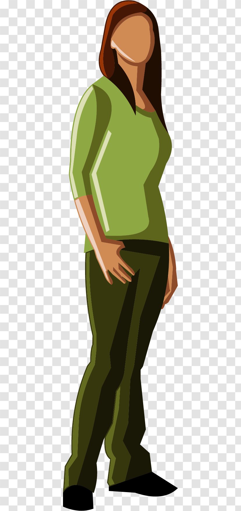 Euclidean Vector Download - Heart - Painted Woman In Green Transparent PNG