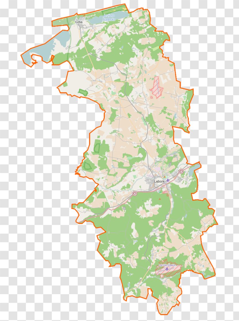 Mosty, Lębork County Łeba Łebień, Pogorszewo - Tree - Map Transparent PNG