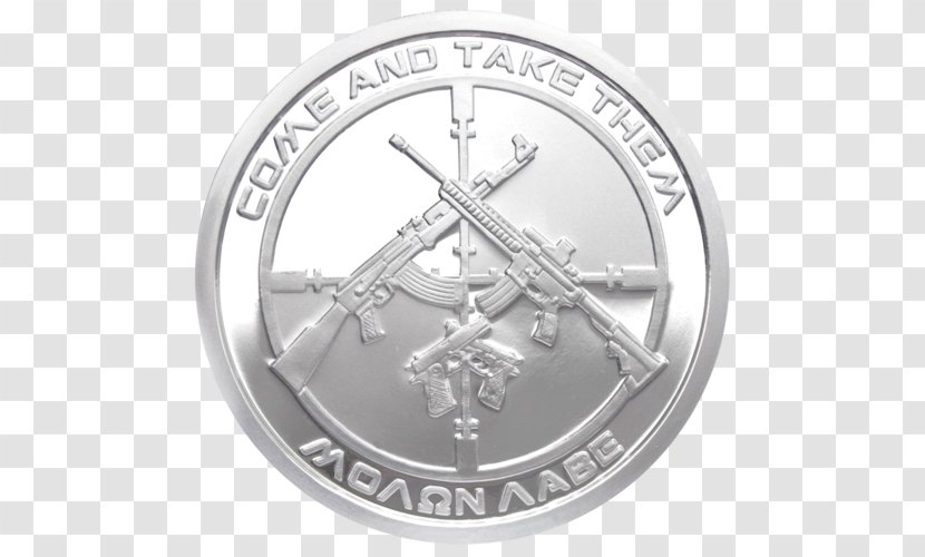 Coin Silver Battle Of Thermopylae Molon Labe - Frame - Old Revolutionary War Bullets Transparent PNG