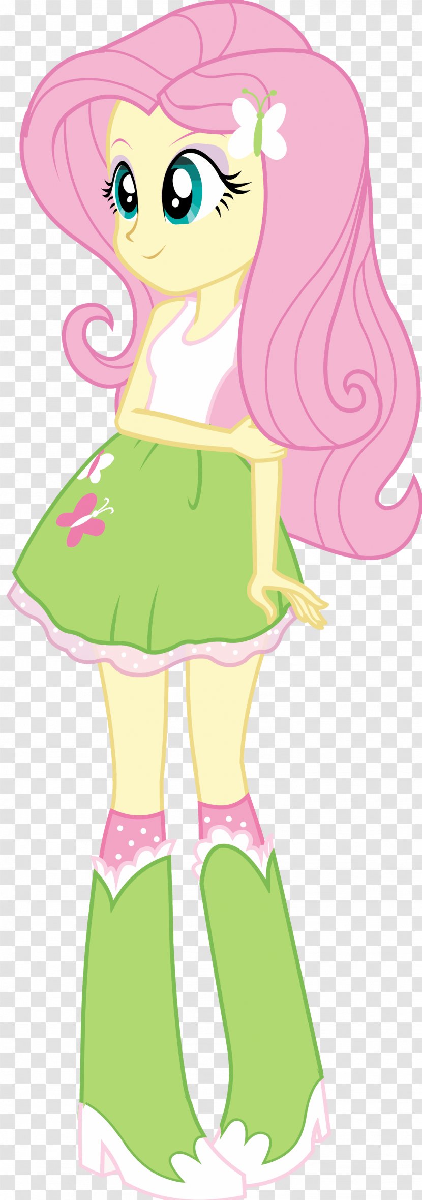 Fluttershy My Little Pony: Equestria Girls Rainbow Dash - Silhouette - Cute Transparent PNG