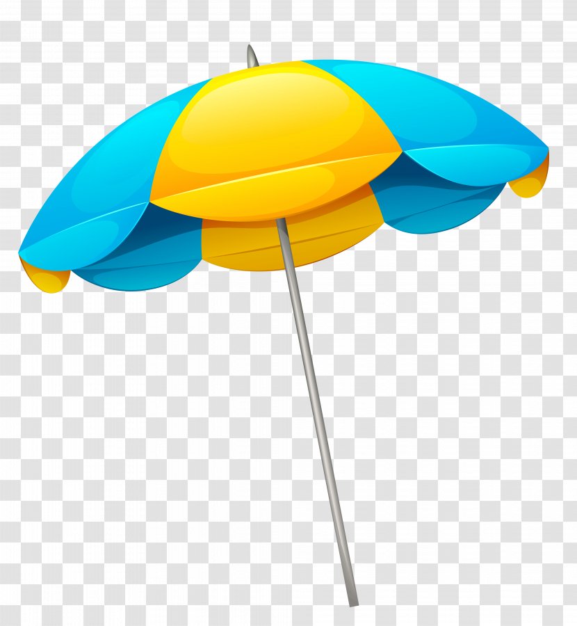 Umbrella Beach Clip Art - Fashion Accessory - Yellow Blue Clipart Transparent PNG