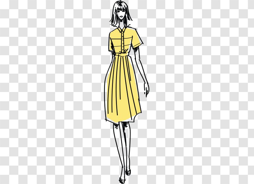 Fashion Illustration Model Drawing Transparent PNG