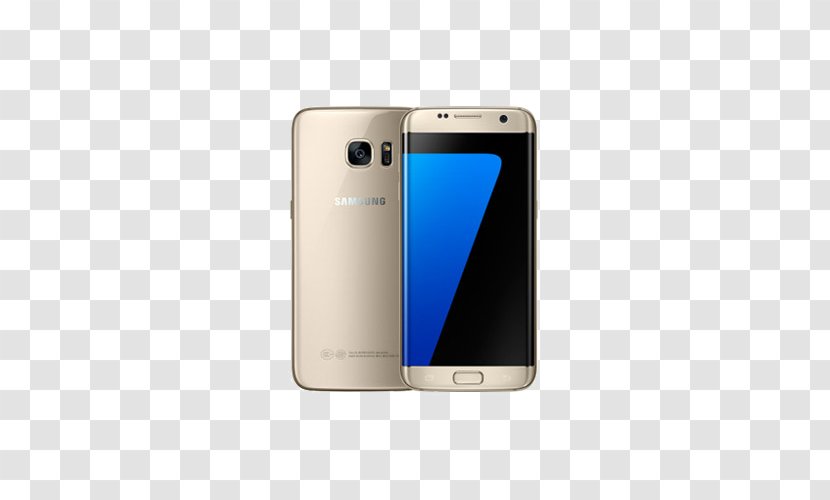 Samsung GALAXY S7 Edge Galaxy J3 Telephone Smartphone - Portable Communications Device - Free Download Material Gold Mobile Phone Transparent PNG