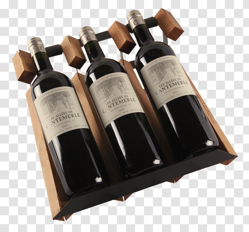 Red Wine Bottle Rack - Can Raise Transparent PNG
