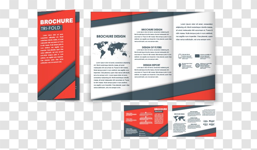 Template Brochure - Trifold Design Vector Material Transparent PNG