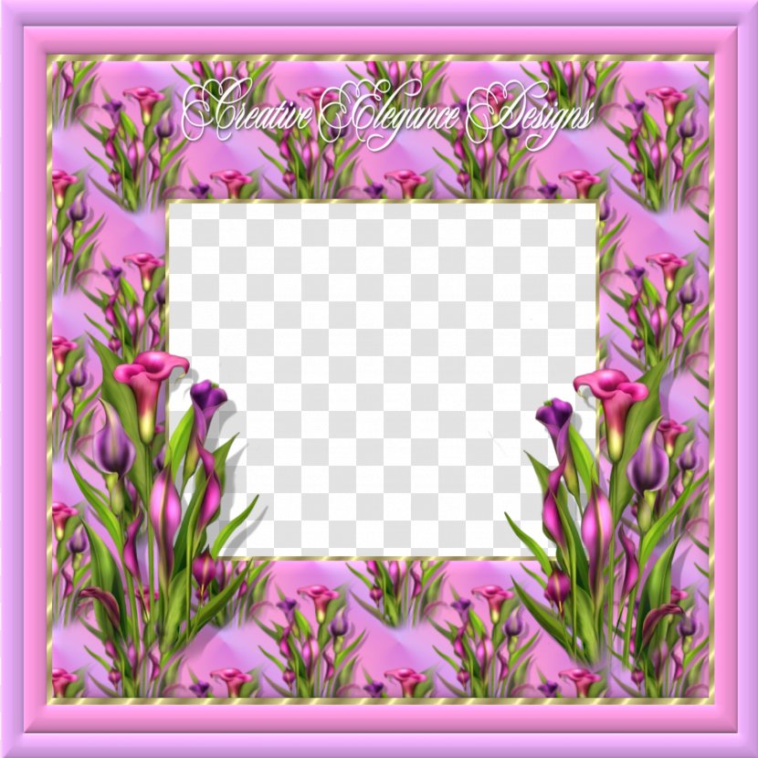 Picture Frames Flower Blog Floral Design - Purple - Photo Frame Transparent PNG