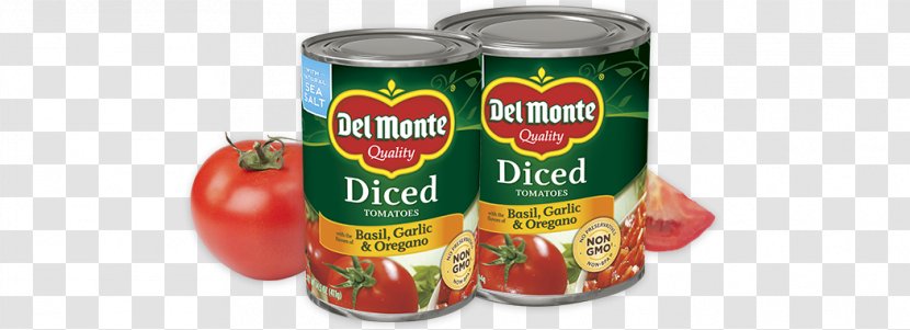 Tomato Del Monte Foods Dicing Diet Food - Salt Transparent PNG