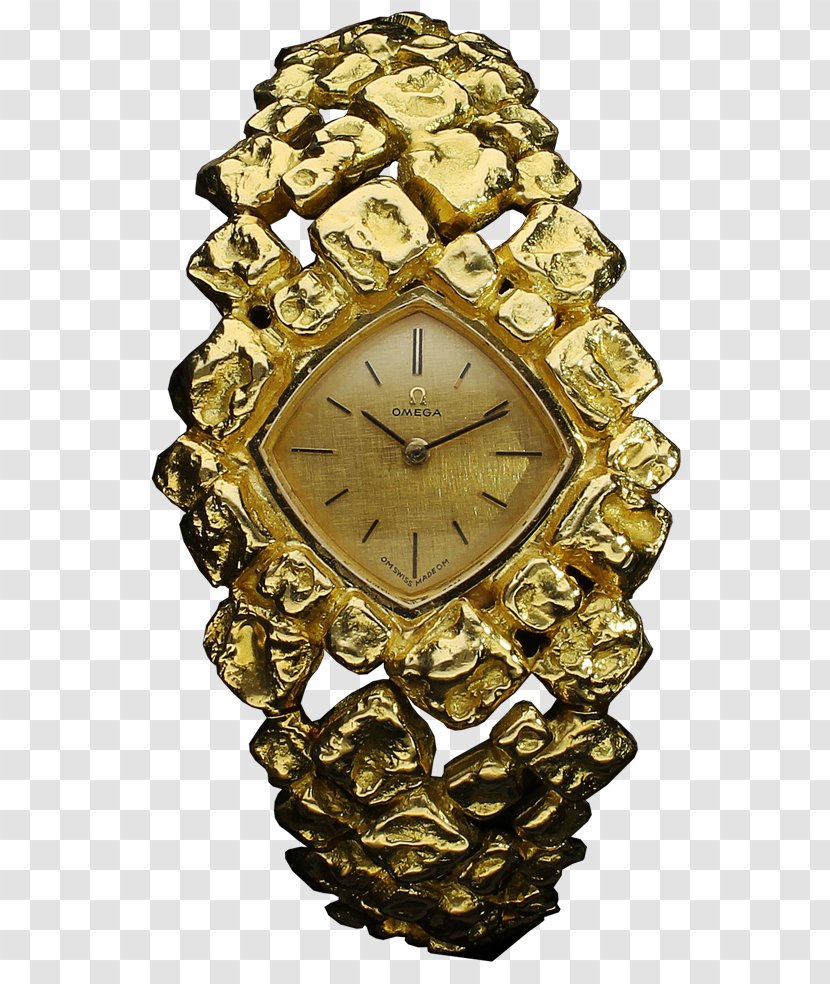 Gold Omega SA Watch Somlo - Brooch - LONDON OMEGA Vintage StoreGold Transparent PNG