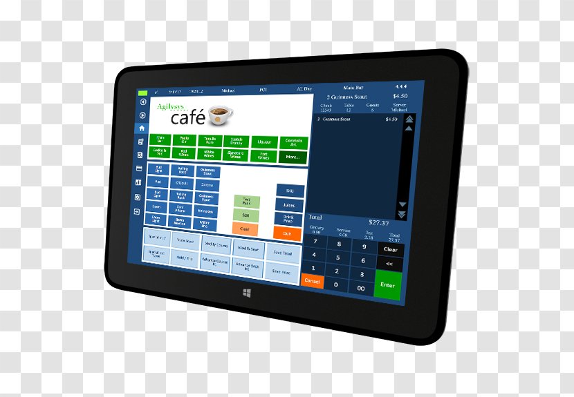 Tablet Computers Point Of Sale Computer Software Restaurant Management Sales - Flex Board Transparent PNG