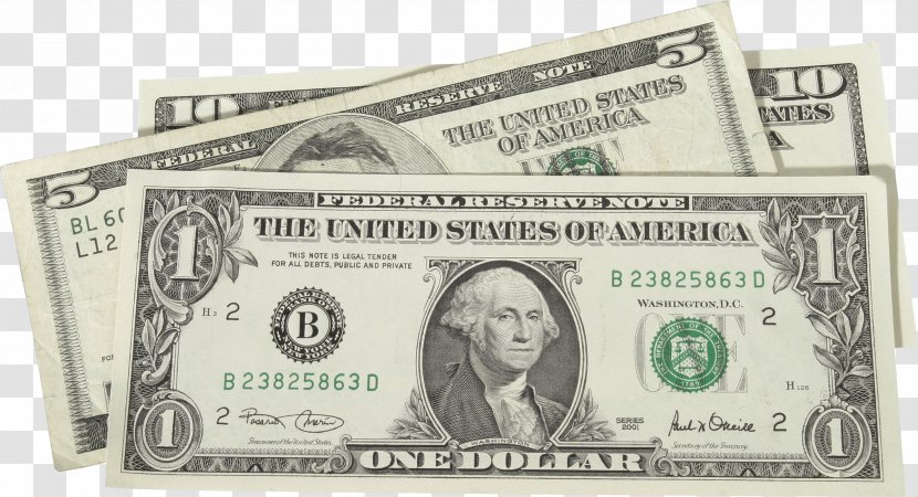 United States One-dollar Bill Banknote Dollar Federal Reserve Note One Hundred-dollar - Money Image Transparent PNG
