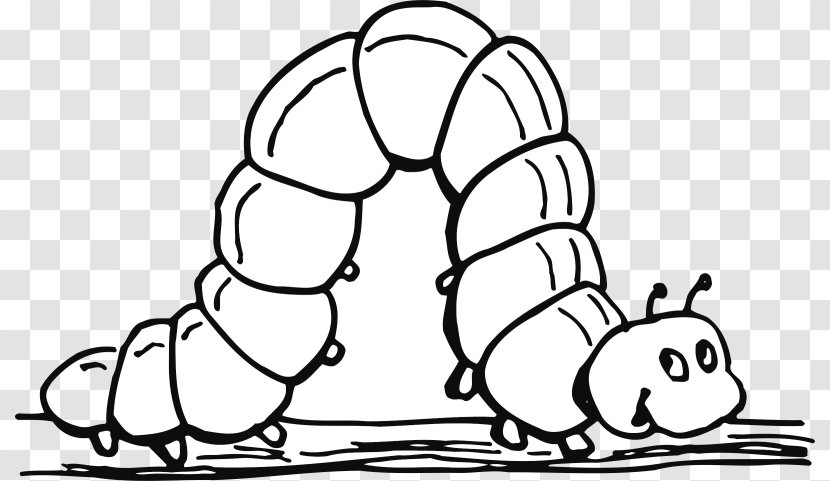 Clip Art Coloring Book Image Drawing Black And White - Cartoon - Worm Transparent Transparent PNG