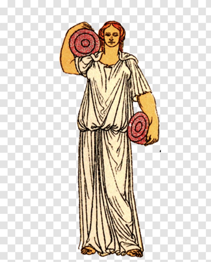 Ancient Greece Chiton Exomis Clothing Greek Language - Standing - Art Transparent PNG