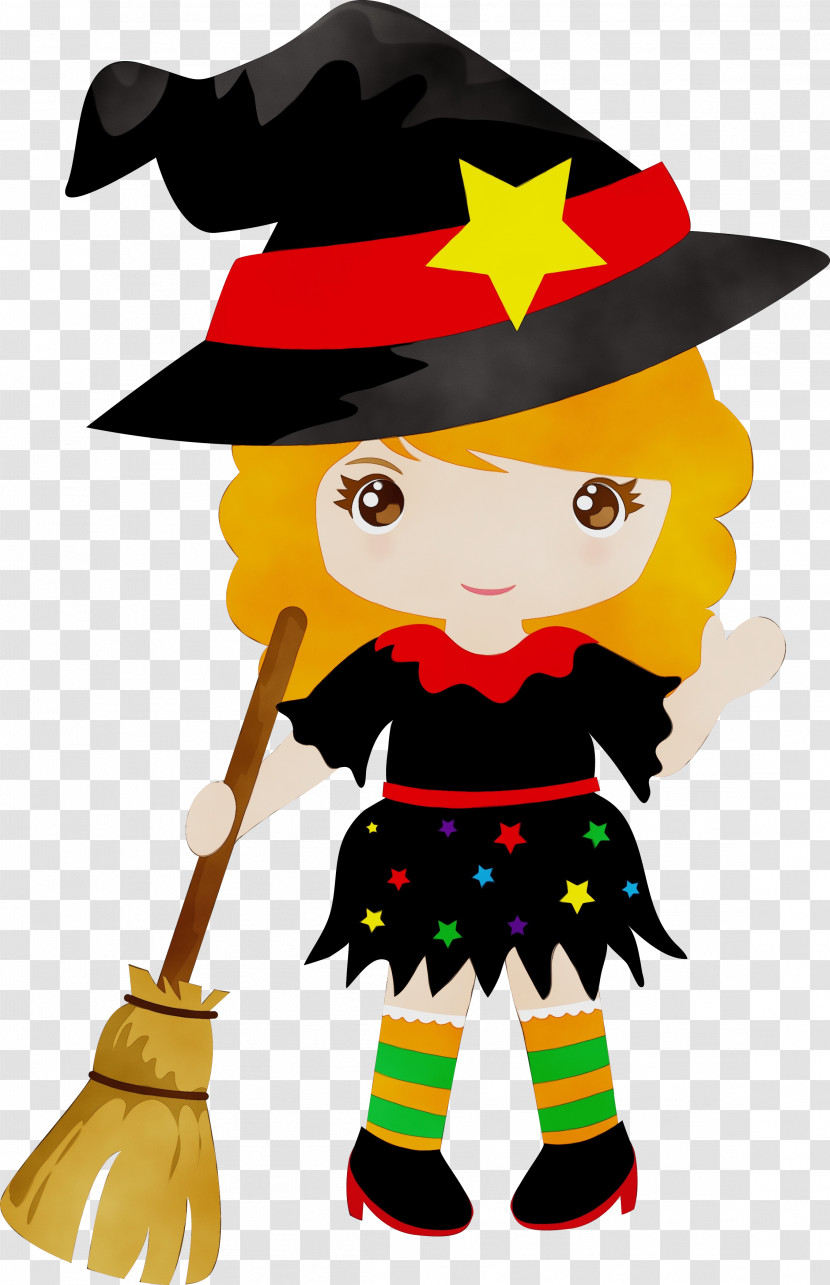 Cartoon Costume Hat Costume Accessory Broom Transparent PNG