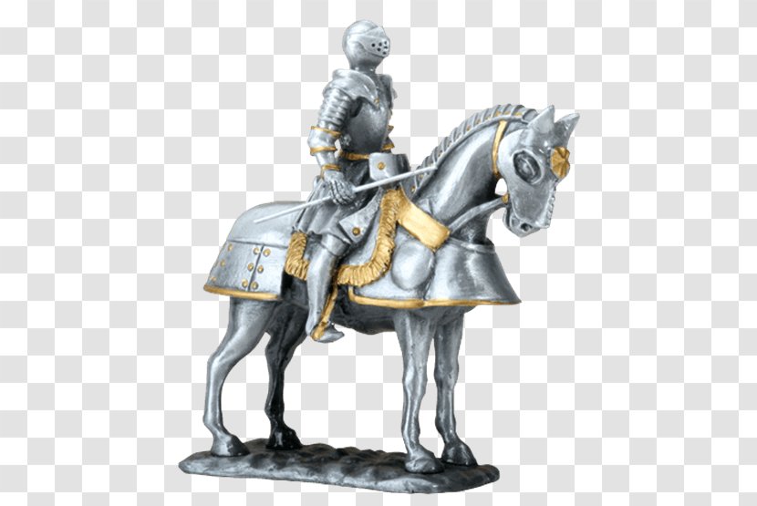 Horse Middle Ages Knight Equestrian Statue - White Transparent PNG