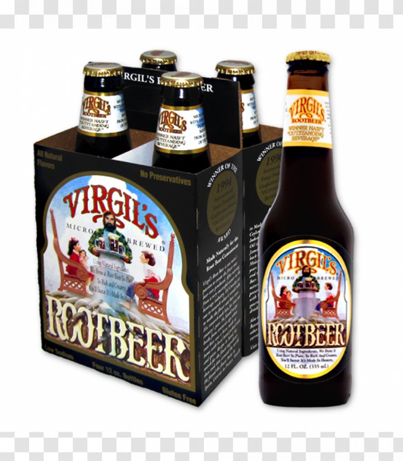 Virgil's Root Beer Fizzy Drinks Carbonated Water - Pack Transparent PNG