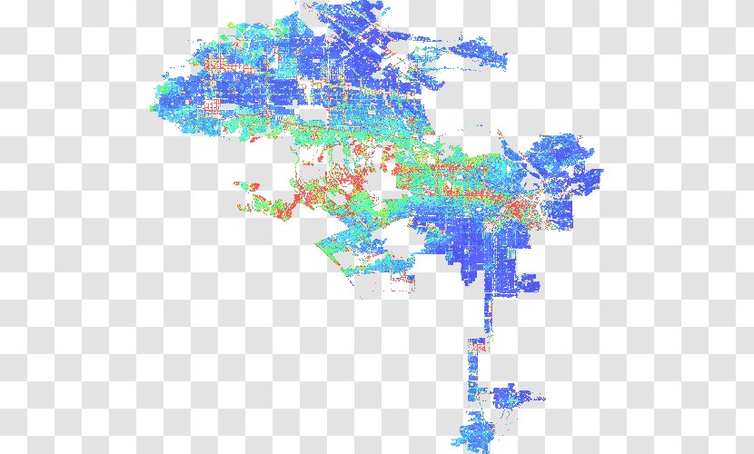 Tree Map Line Tuberculosis - Los Angeles City Transparent PNG