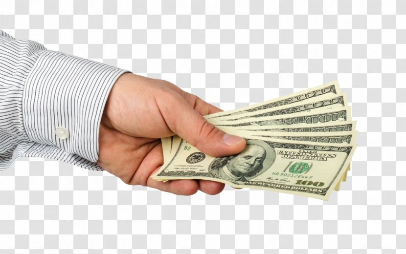 Refinancing Customer Payment Investment Bank - Hand - Holding Dollars Transparent PNG