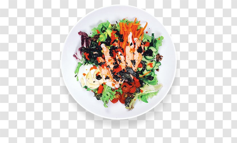 Salad Asian Cuisine Plate Vegetarian Platter - Garnish - Seaweed Transparent PNG