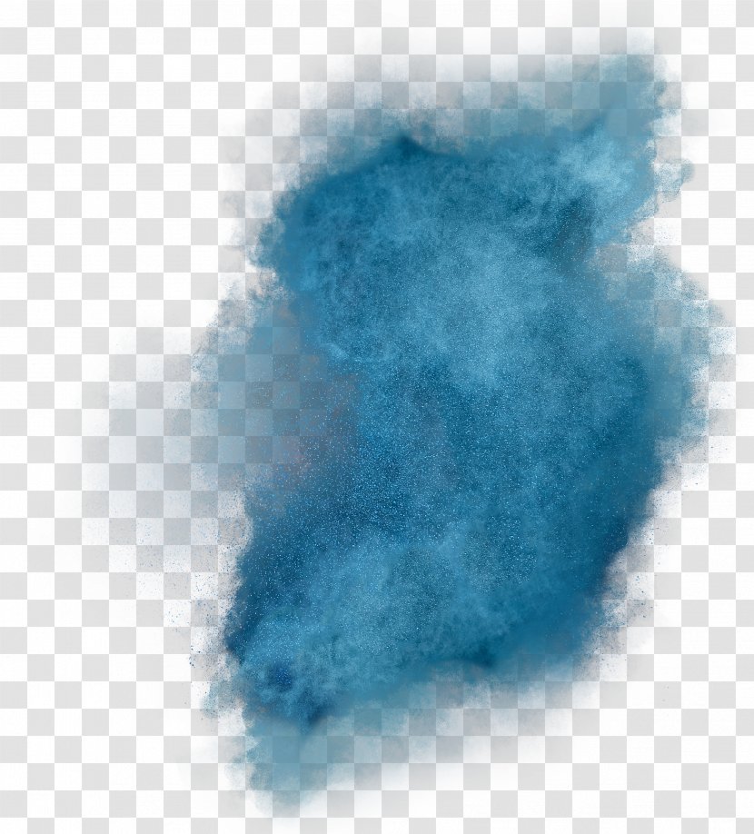 Powder Inkjet Printing Dust - Watercolor - Blue Material Transparent PNG