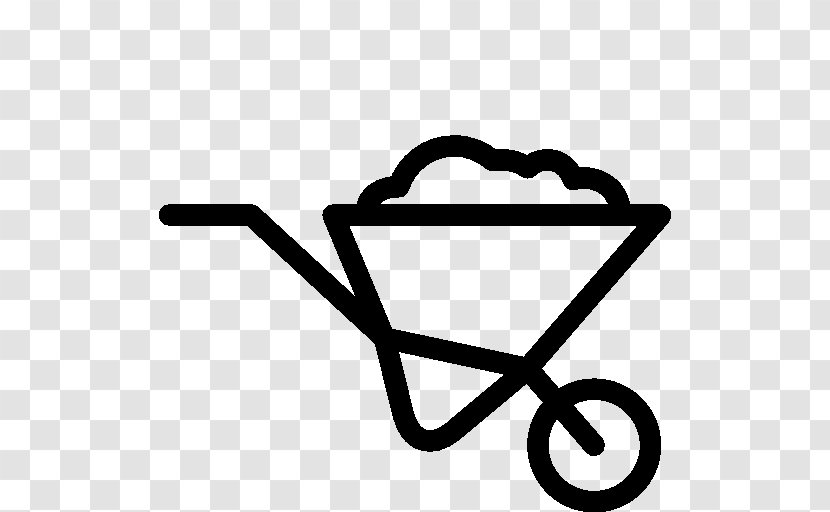 Wheelbarrow - Black And White - Barrow Transparent PNG