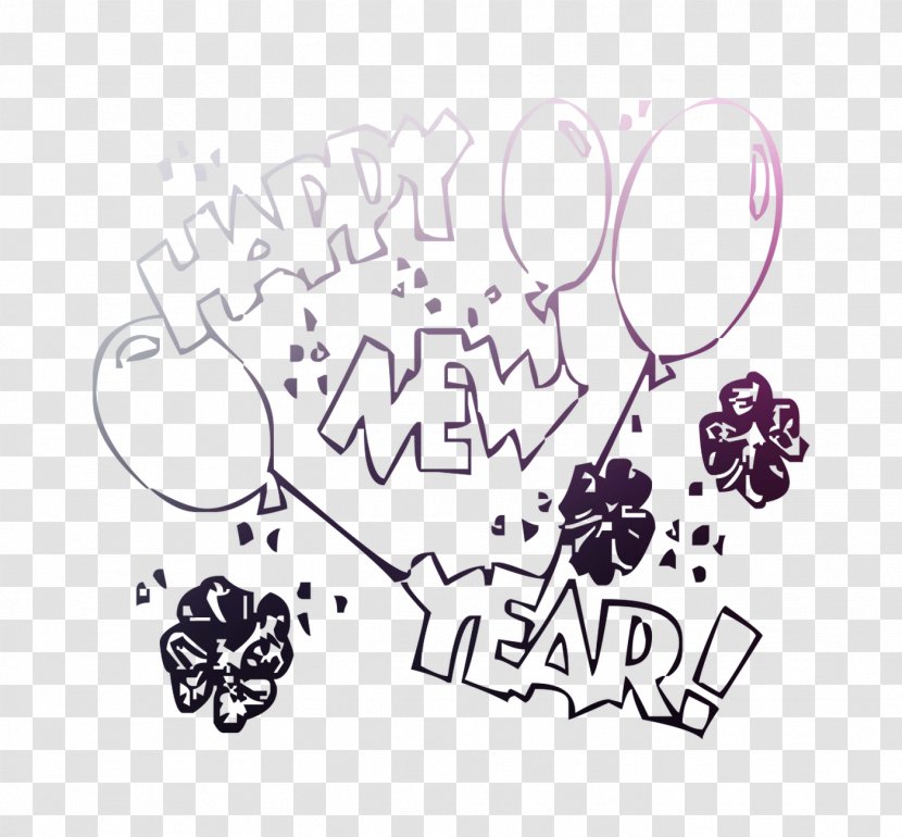 New Year's Day Coloring Book Eve Drawing - Art - Style Transparent PNG