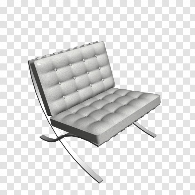 Barcelona Chair Couch Sofa Bed Daybed - Stool Transparent PNG