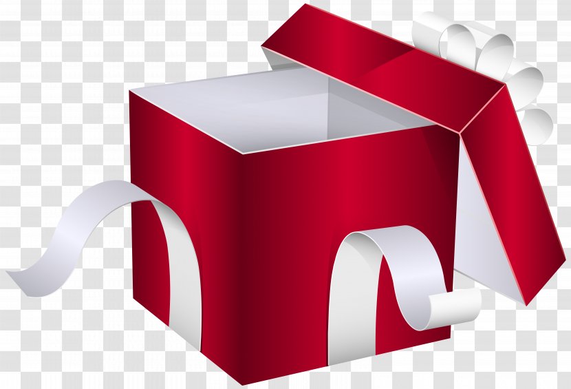 Gift Box Clip Art - Red - Open-Box Cliparts Transparent PNG