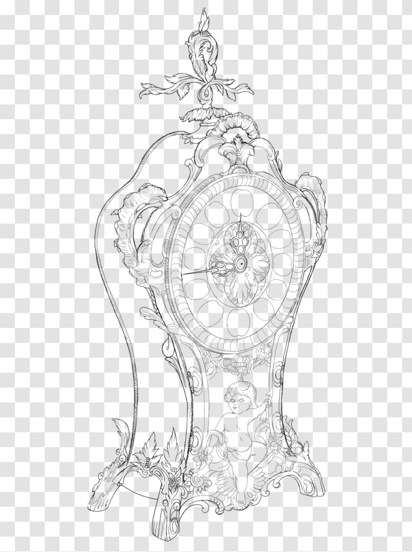 Visual Arts Drawing Sketch - Silhouette - Pocket Watch Transparent PNG