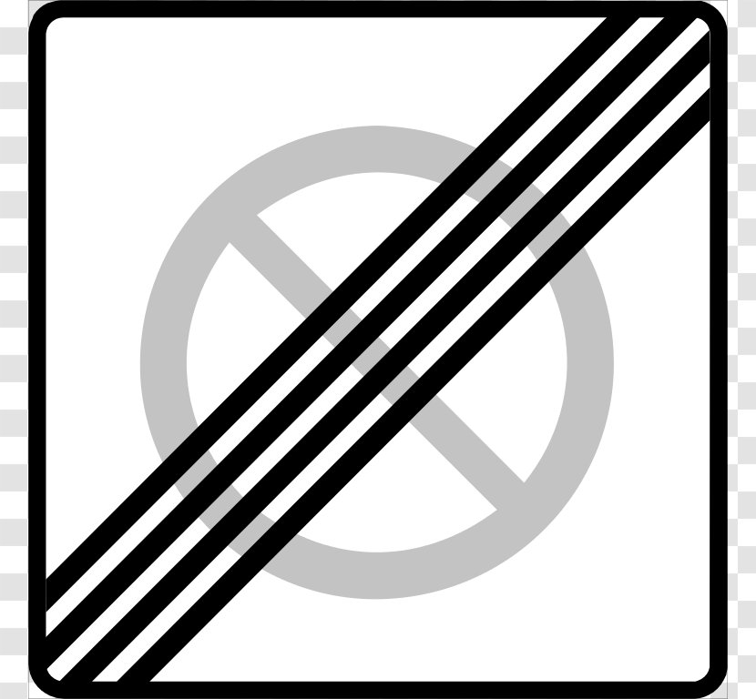 Road Signs In Finland Traffic Sign Parking Disc - Frame - Black And White Transparent PNG