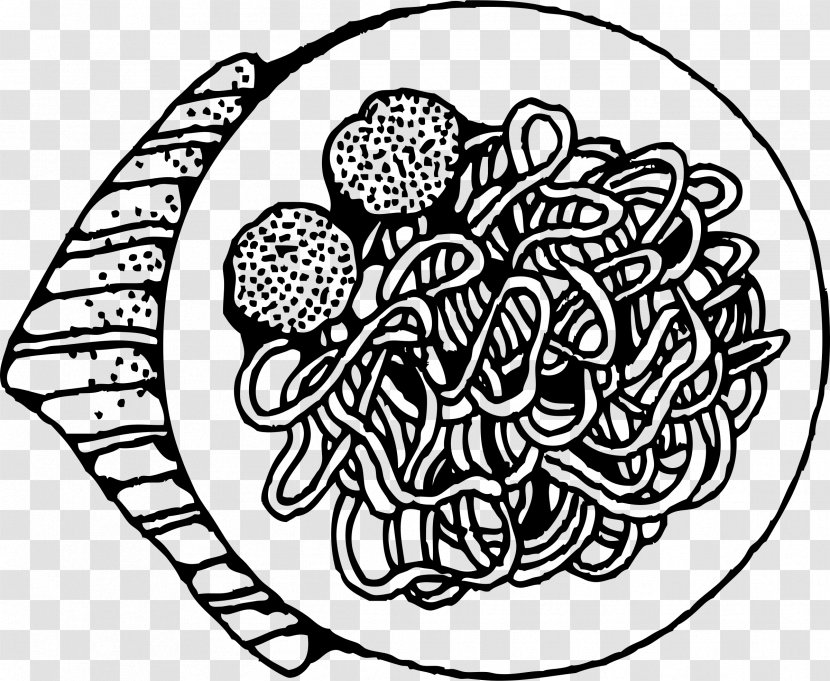 Pasta Spaghetti With Meatballs Bolognese Sauce Italian Cuisine - Silhouette Transparent PNG