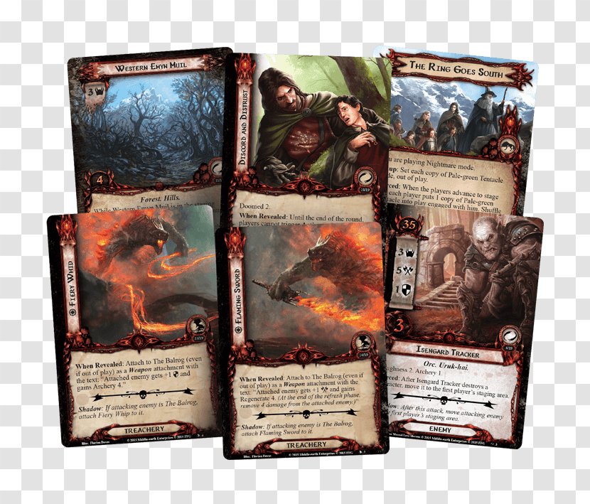 The Lord Of Rings: Card Game Fantasy Flight Games - Rings Transparent PNG