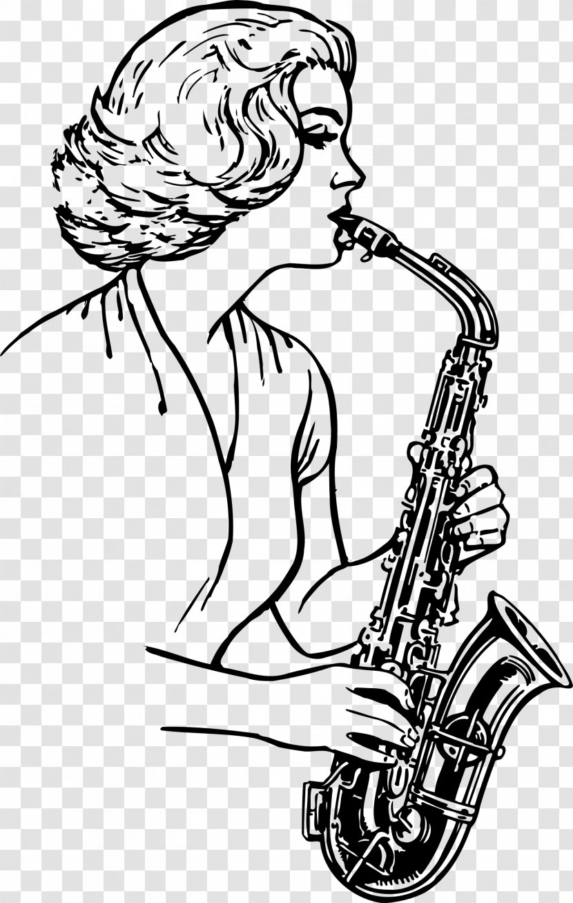 Baritone Saxophone Drawing Musical Instruments Clip Art - Frame - Clipart Transparent PNG